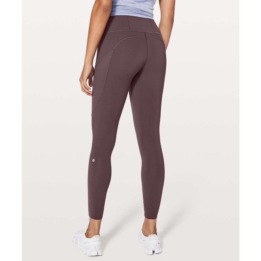 Lululemon Fast & Free 7/8 Tight II 25” Vintage Grape 4 Nulux Leggings Pockets